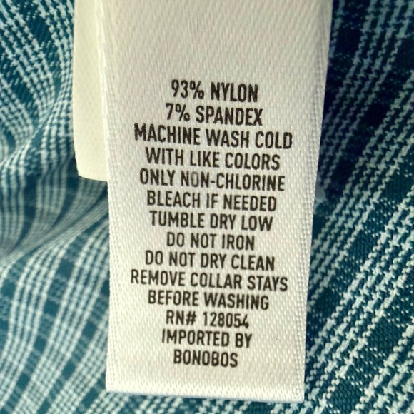 ✨ Bonobos Slim Fit Long Sleeve Shirt 🩵 Grid Check | Size L (Long) - Picture 2 of 12